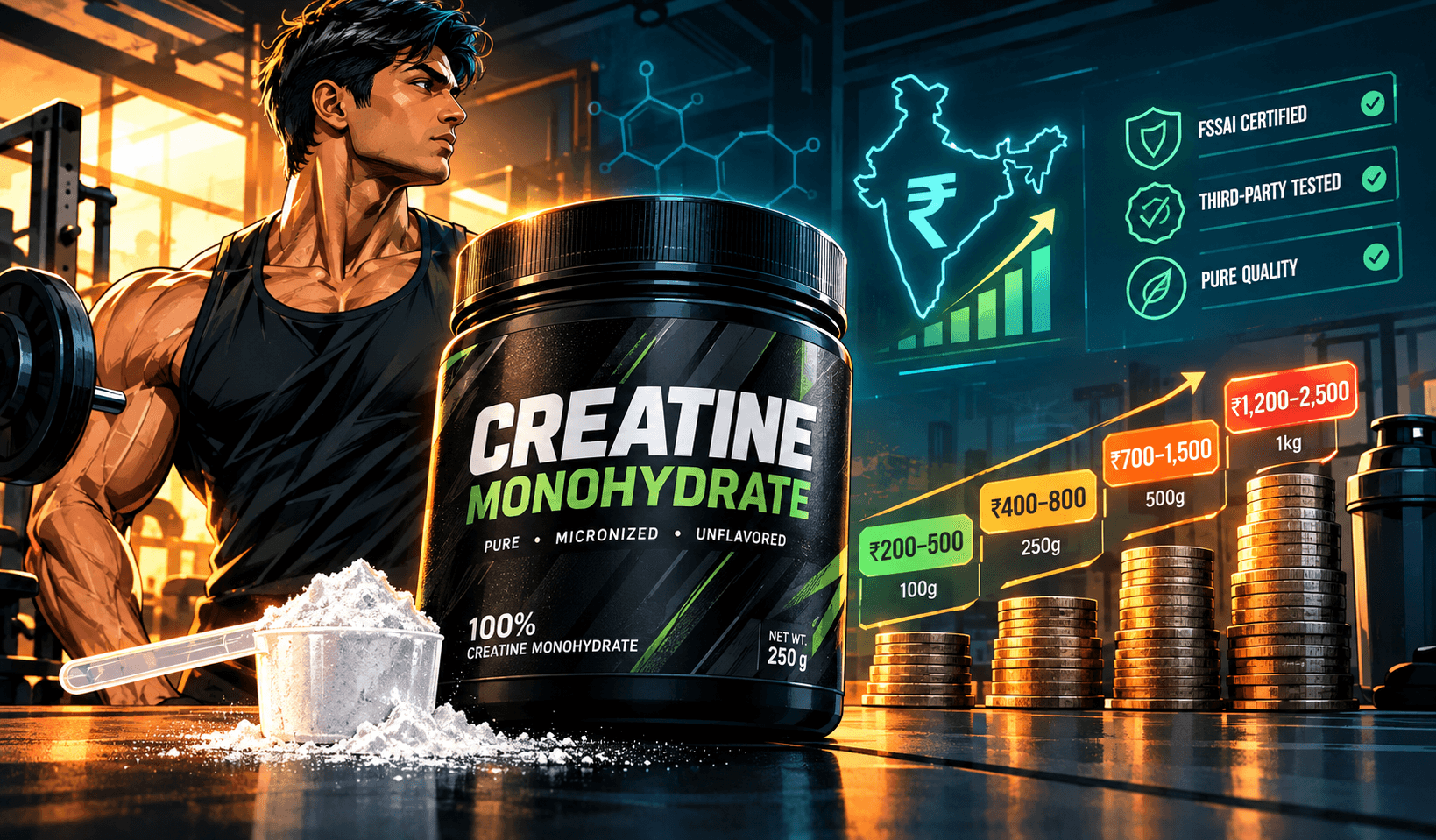 Creatine Price in India 2026: Best Deals Under ₹500, ₹1000 & Beyond