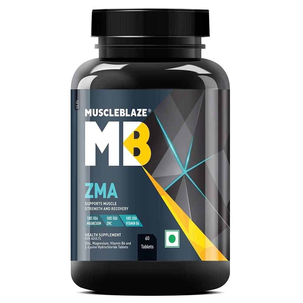MuscleBlaze ZMA with 100% RDA of Zinc, Magnesium & Vitamin B6, 60 tablet(s)  — photo 1