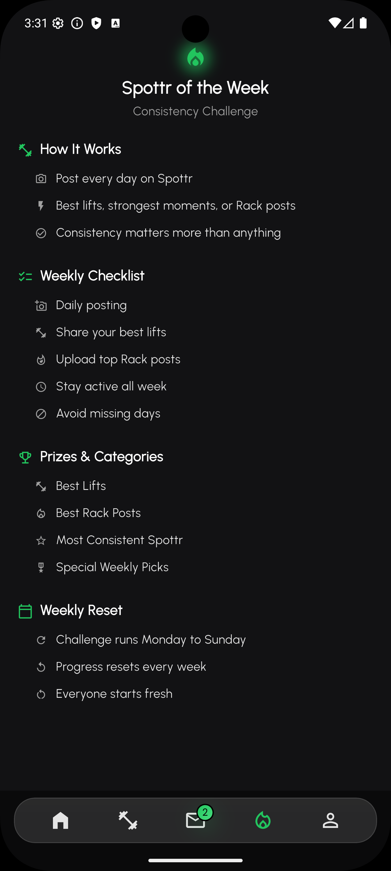 Spottr of the Week Challenge